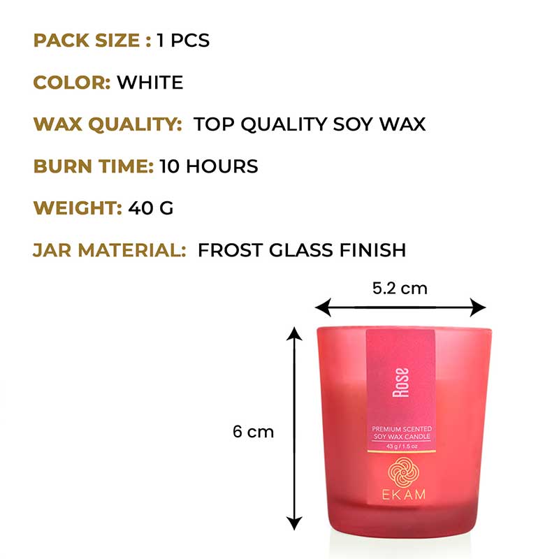 Rose Shot Glass Scented Candle