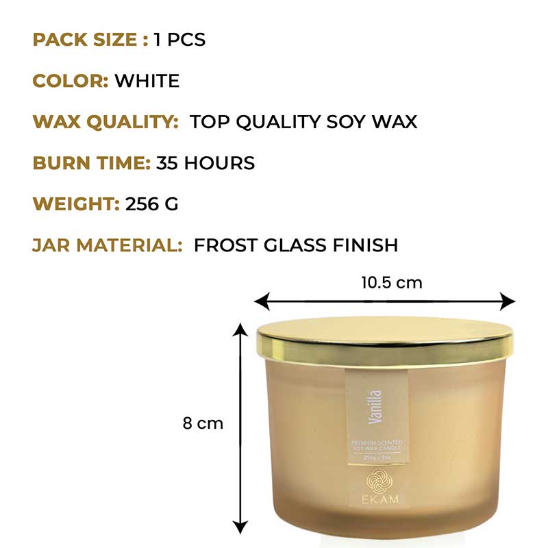 Vanilla 3 Wick Scented Candle