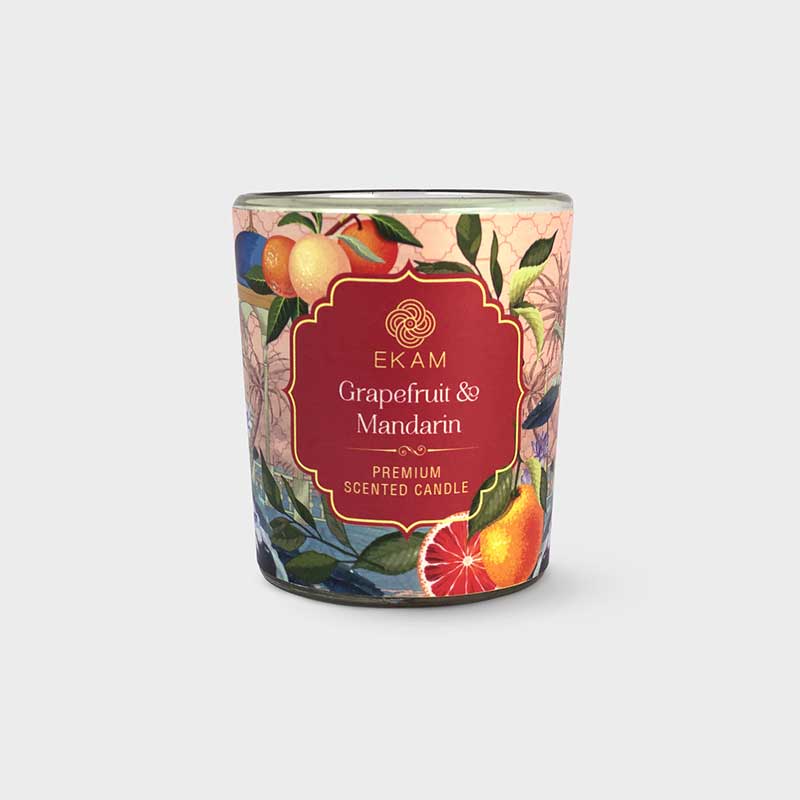 Pack of 2 Shot Glass Candles | Jasmine & Freesia | Grapefruit & Mandarin