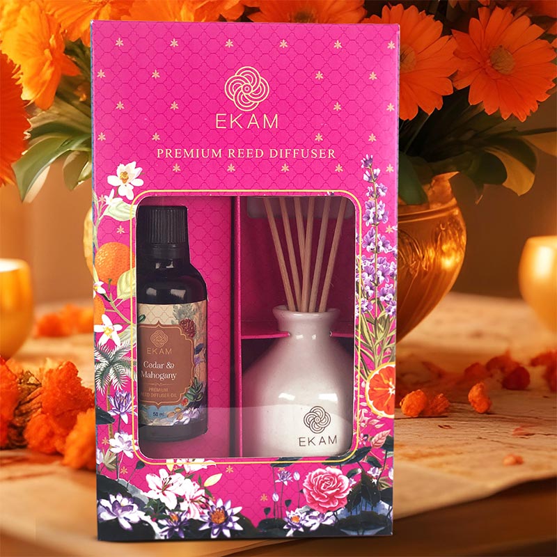 Cedar & Mahogany Reed Diffuser Gift Set