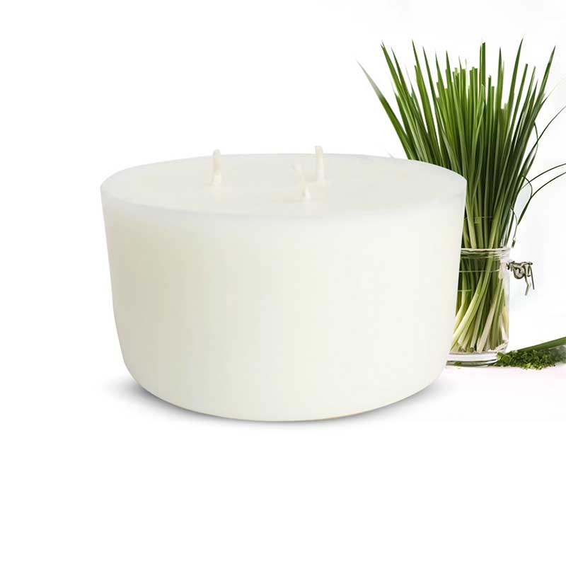 Jasmine Scented 3 Wick Candle Jar and Lemongrass Scented 3 Wick Refill Candle Combo