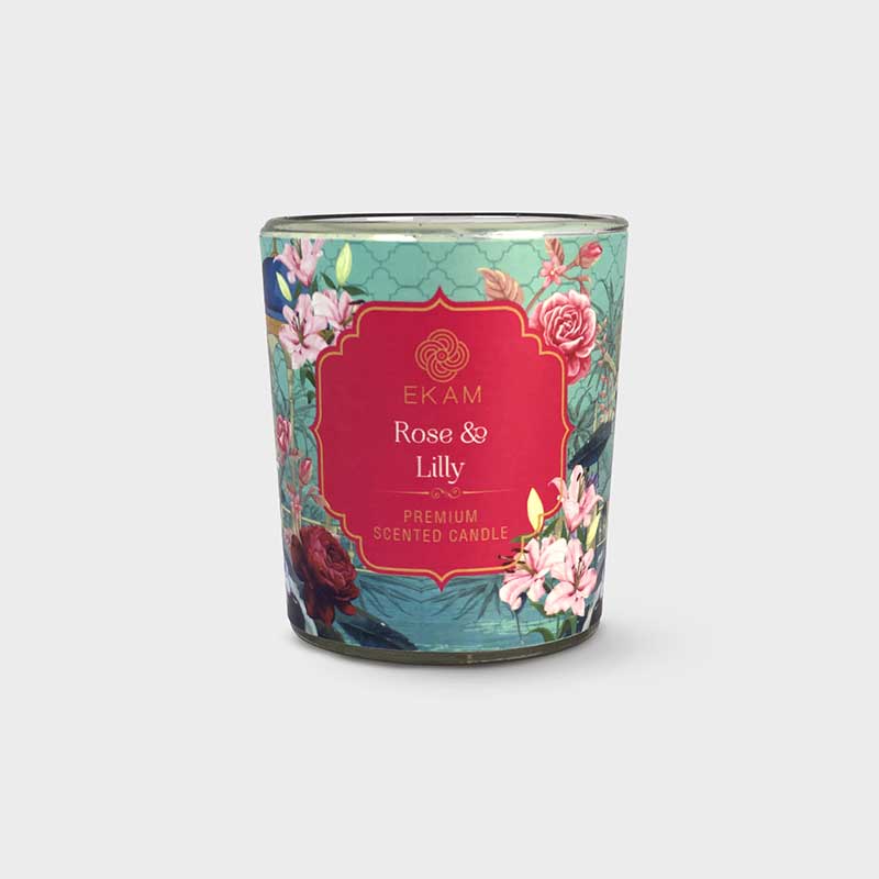 Pack of 2 Shot Glass Candles | Lavender & Sandalwood| Orange Rose & Lily