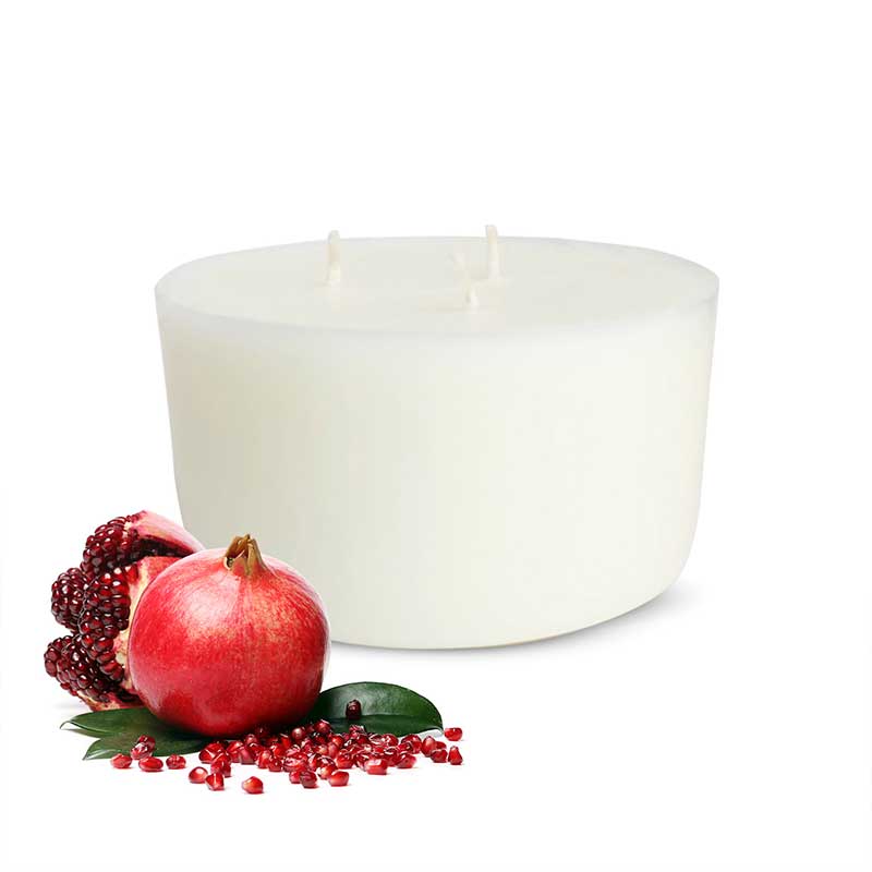 Rose Scented 3 Wick Candle Jar and Black Tea & Pomegranate Scented 3 Wick Refill Candle Combo