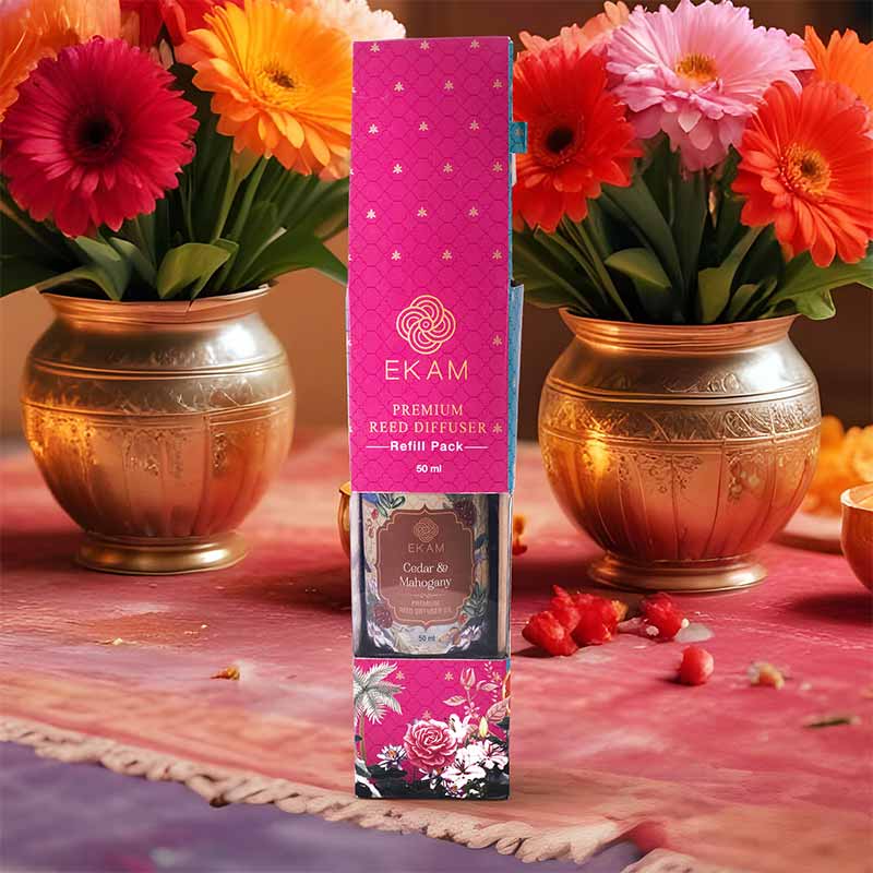 Cedar & Mahogany Reed Diffuser 50 ml Refill Gift Box