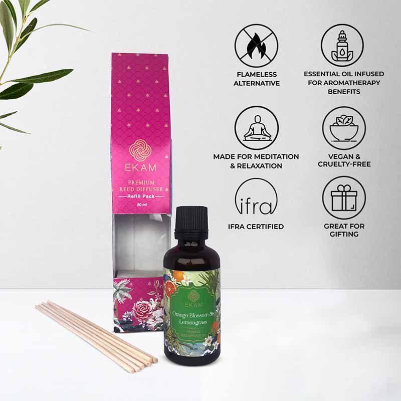 Orange Blossom & Lemongrass Reed Refill Oil, 50 ml