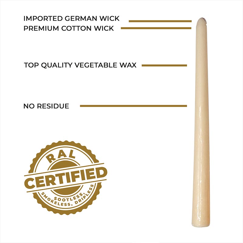 Pack of 6 Scented Taper Candles– Cedar & Mahogany