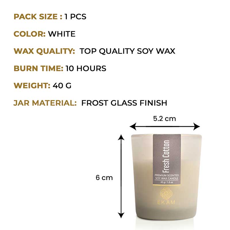 Fresh Cotton Shot Glass Scented Candle