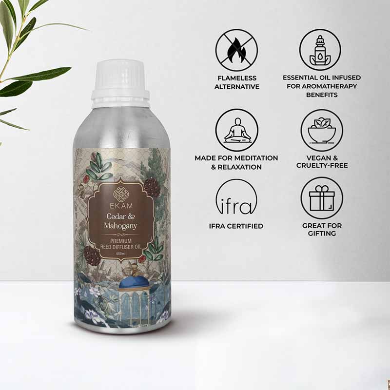 Cedar & Mahogany Reed Refill Oil, 500 ml