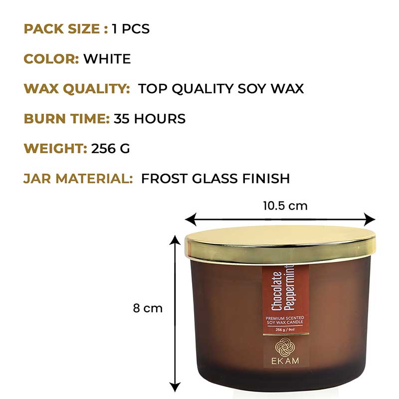 Chocolate Peppermint 3 Wick Scented Candle