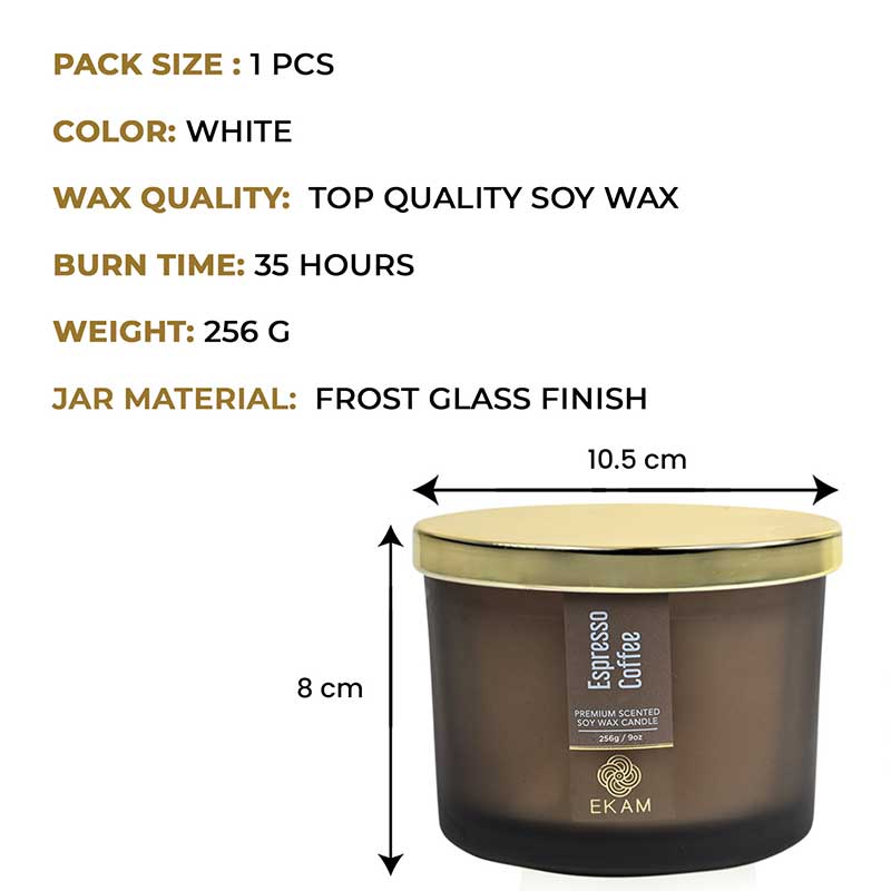 Espresso Coffee 3 Wick Scented Candle