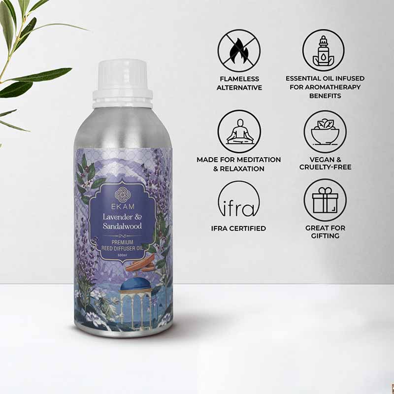 Lavender & Sandalwood Reed Diffuser Oil, 500ml