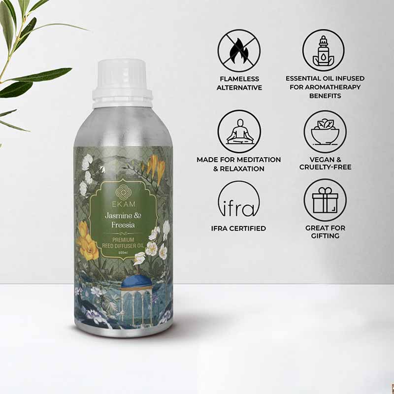 Jasmine & Freesia Reed Diffuser Oil, 500 ml