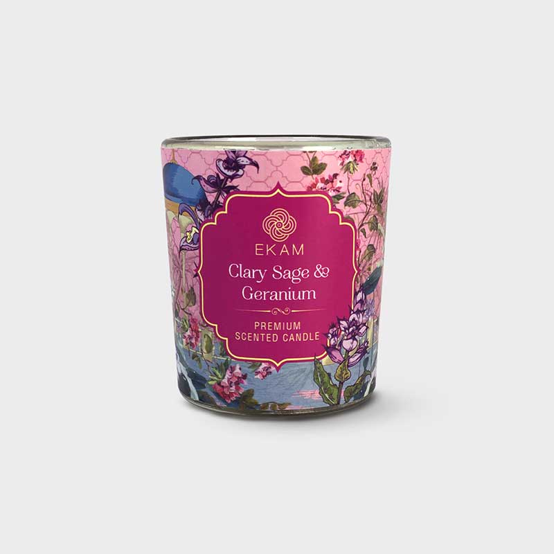 Pack of 2 Shot Glass Candles | Honey & Lemon | Clary Sage & Geranium