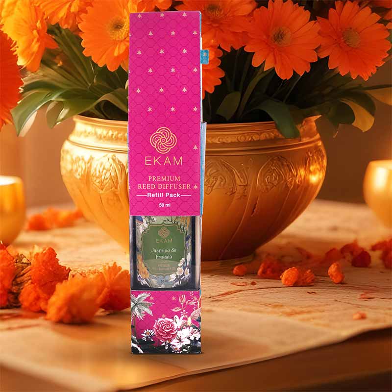 Jasmine & Freesia 50ml Reed Diffuser Refill Gift Box