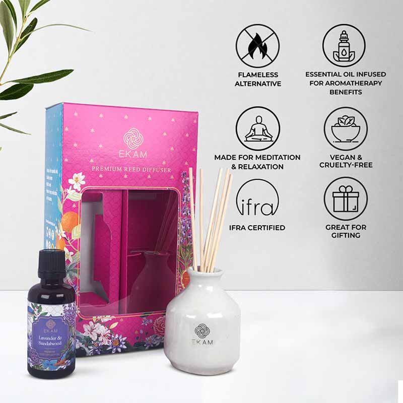 Lavender & Sandalwood Reed Diffuser Set