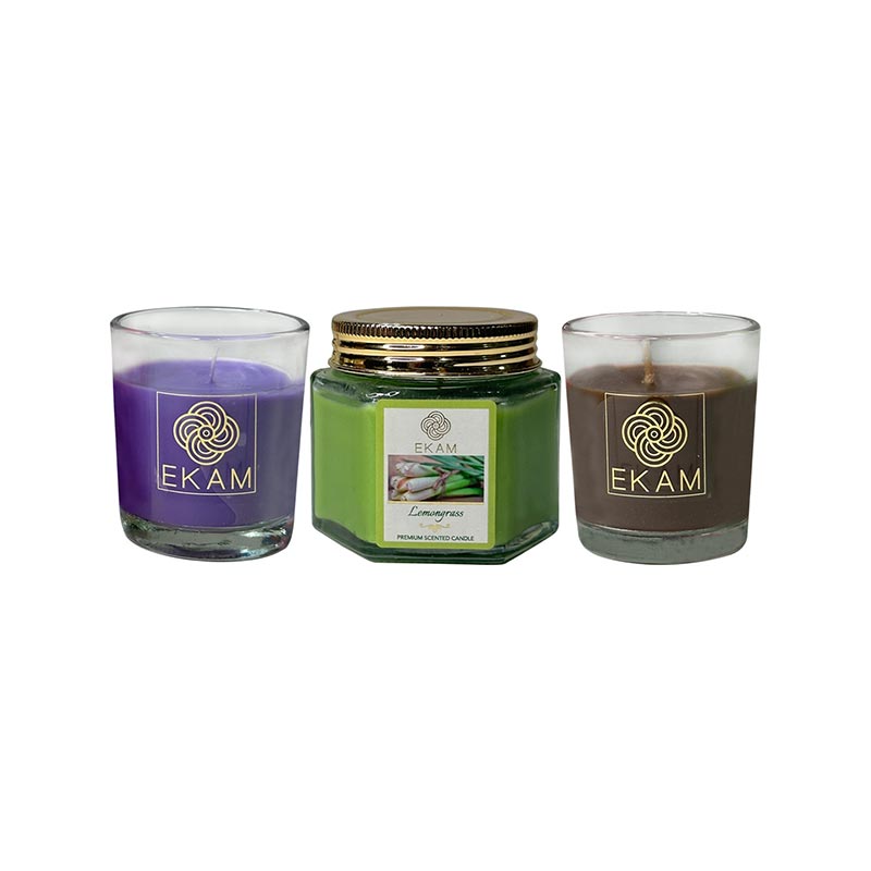 3 Pack Candle Gift Set | Lavender, Lemongrass, Mahogany