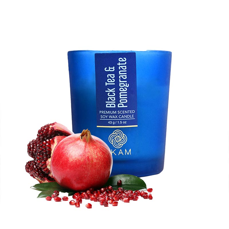 4 Pack Candles Gift Set| Black Tea & Pomegranate, Sweet Pea, Forest Pine, Mahogany