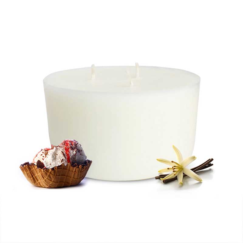 Mahogany Scented 3 Wick Candle Jar and Vanilla Scented 3 Wick Refill Candle Combo
