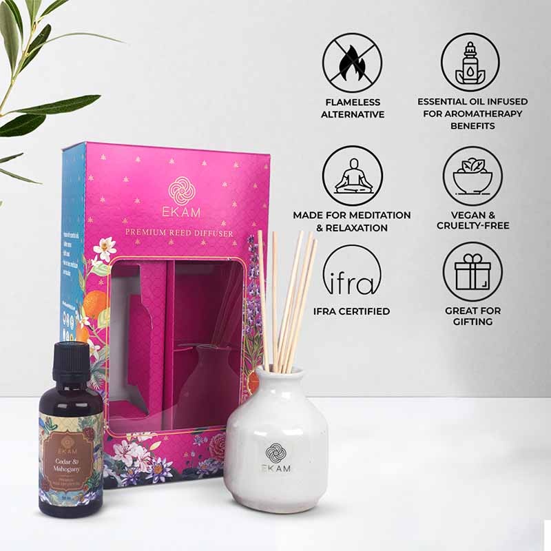 Cedar & Mahogany Reed Diffuser Set