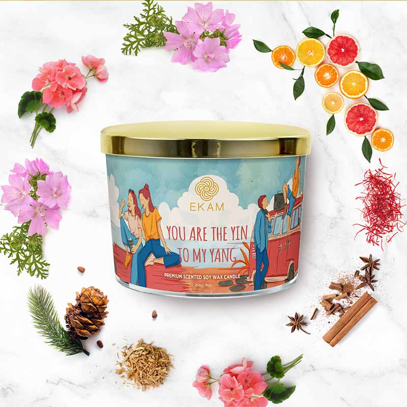 You are the Yin to my Yang Scented 3 Wick Candle