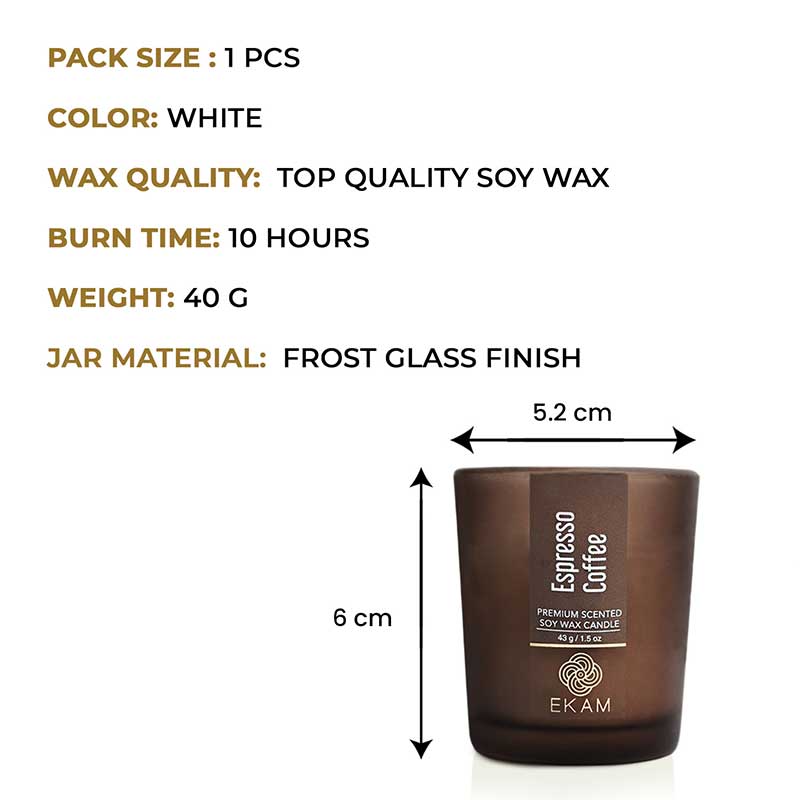 Espresso Coffee Shot Glass Scented Candle