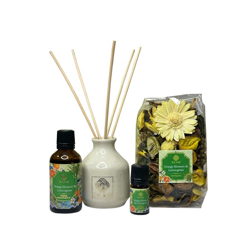 Orange Blossom & Lemongrass Reed Diffuser & Potpourri Gift Set