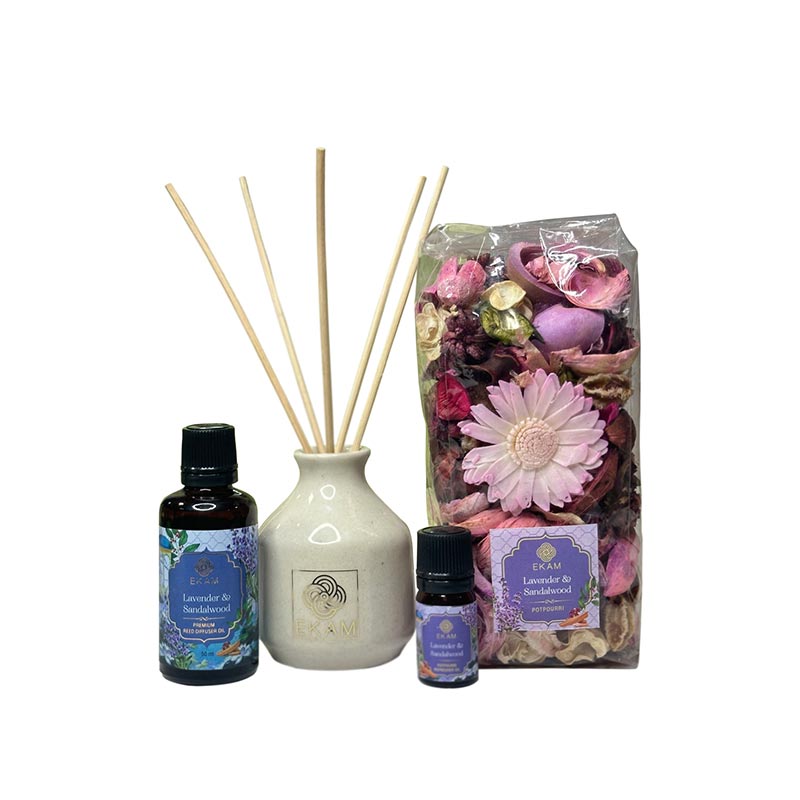 Lavender & Sandalwood Reed Diffuser & Potpourri Gift Set