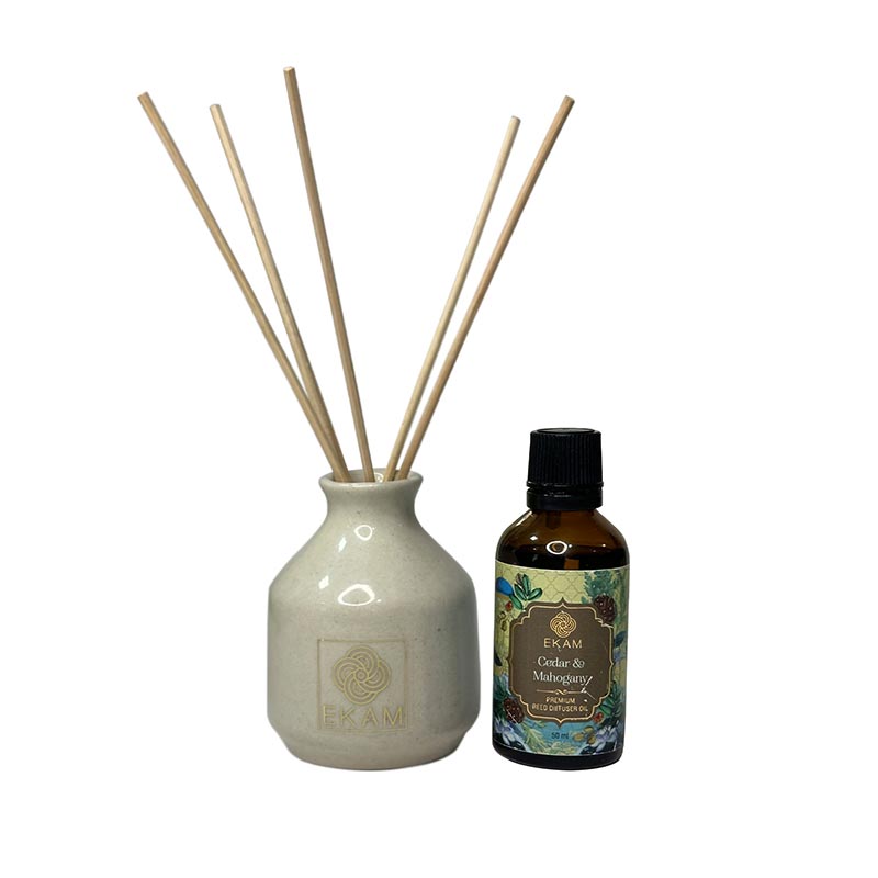Cedar & Mahogany Reed Diffuser Set