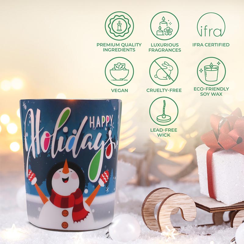 Happy Holidays 7 oz Jar Scented Candle