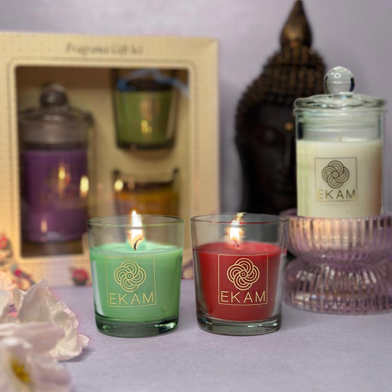 3 Pack Candle Gift Set | Jasmine, Fresh Cotton & Rose