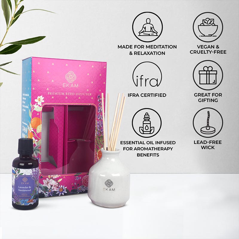 Lavender & Sandalwood Reed Diffuser Gift Set