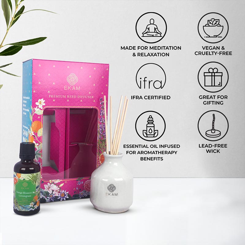 Orange Blossom & Lemongrass Reed Diffuser Gift Set