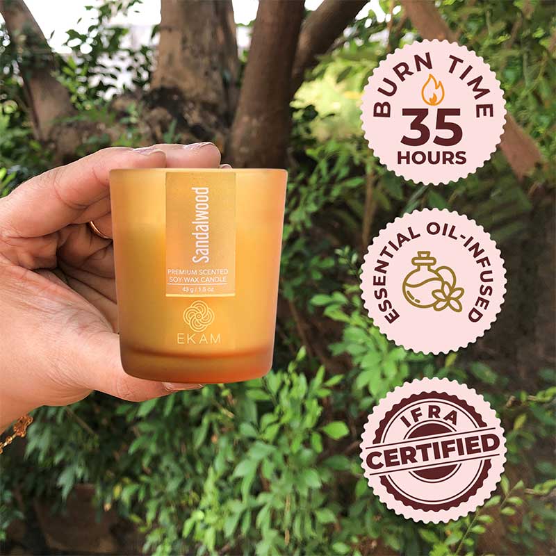 Sandalwood Shot Glass Scented Candle