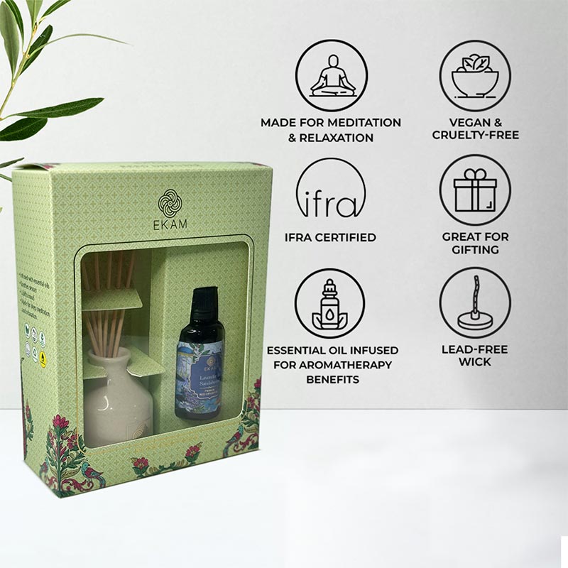 Lavender & Sandalwood Reed Diffuser Set
