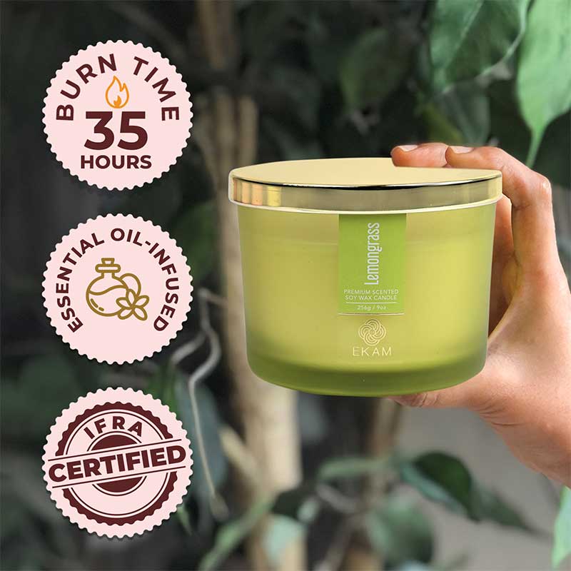 Lemongrass 3 Wick Scented Candle