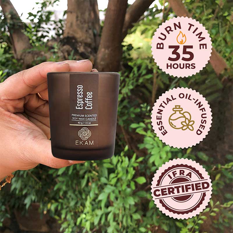 Espresso Coffee Shot Glass Scented Candle