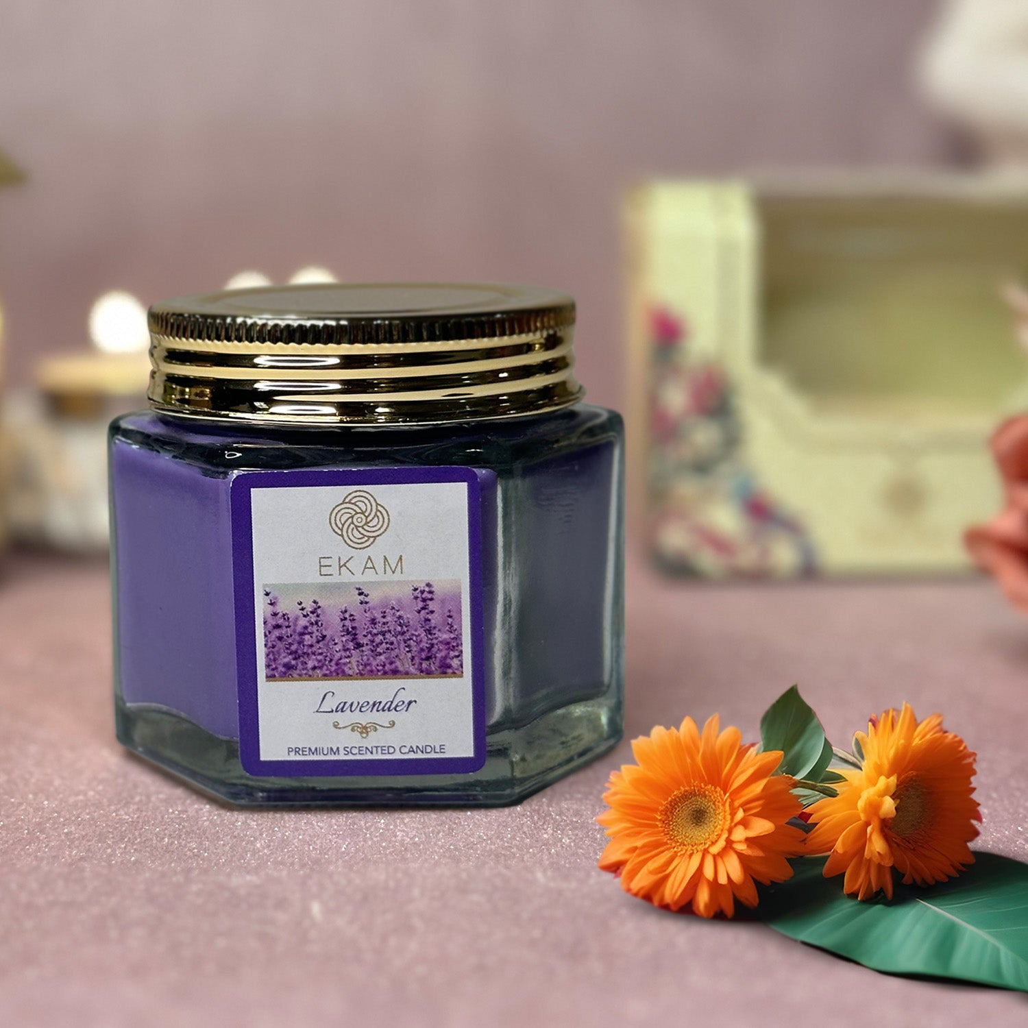 Lavender Hexa Jar Scented Candle
