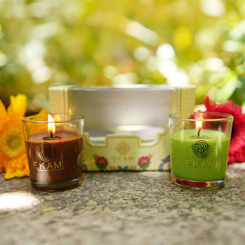 2 Pack Candle Gift Box |   Mahogany & Lemongrass