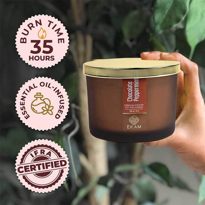 Chocolate Peppermint 3 Wick Scented Candle