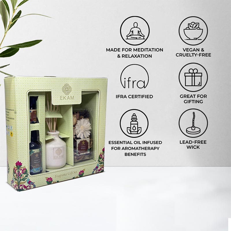 Cedar & Mahogany Reed Diffuser & Potpourri Gift Set