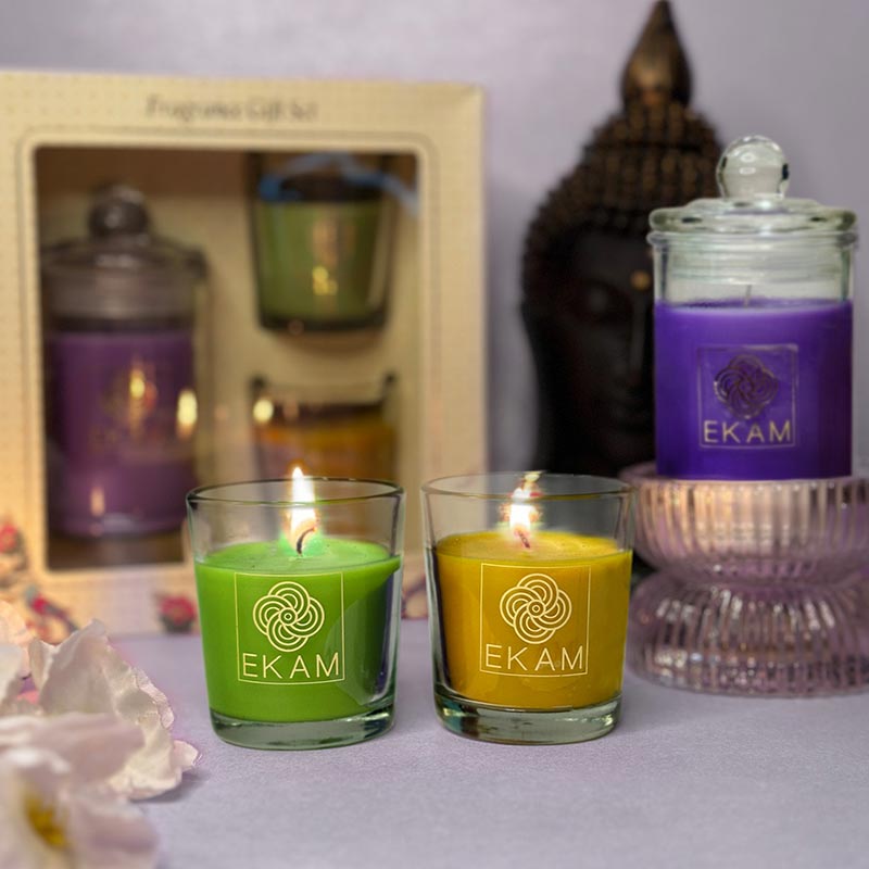 3 Pack Candle Gift Set | Lemongrass, Lavender & Nagachampa