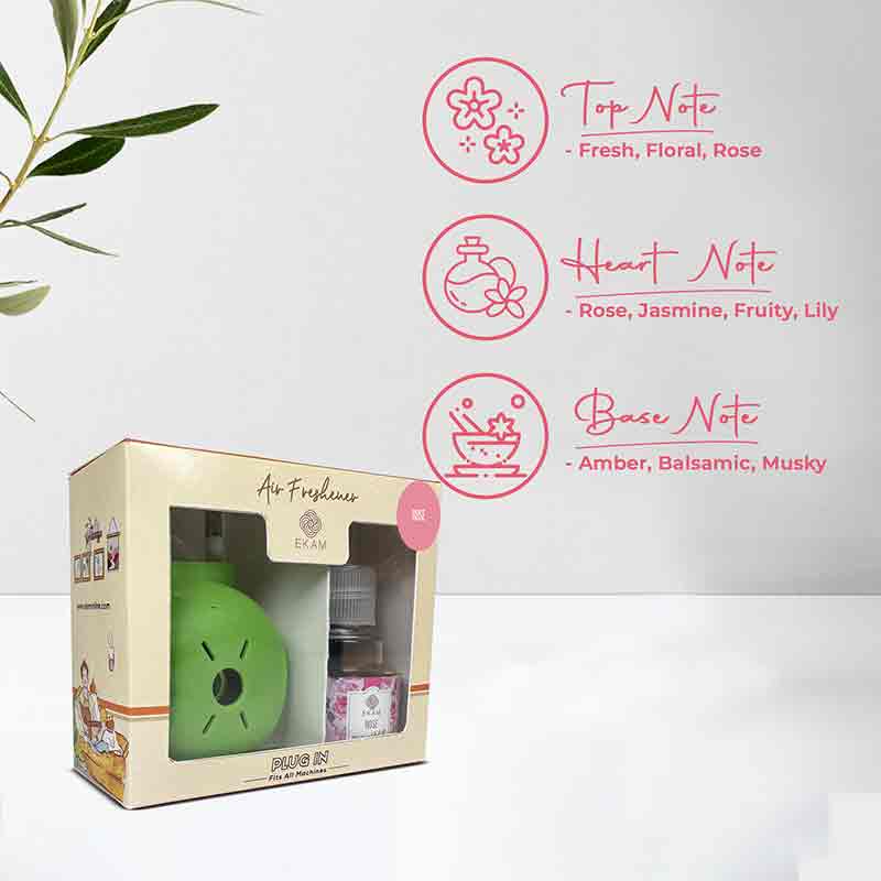 Rose Scented Plug In Air Freshener Kit