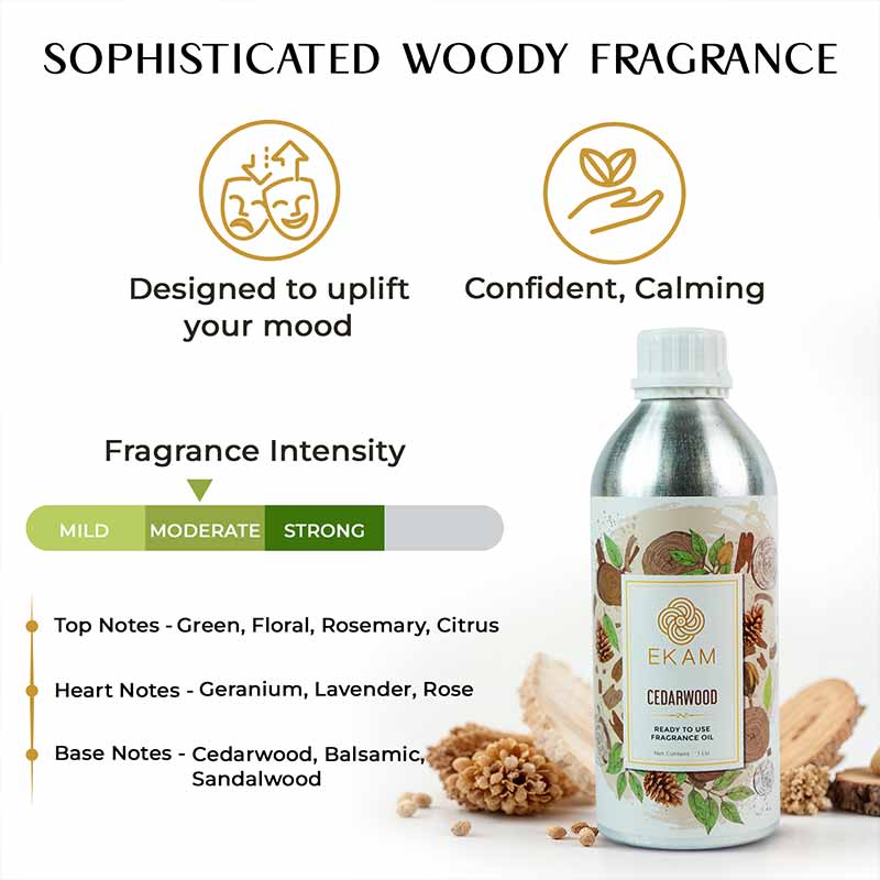 Cedarwood Ready To Use Fragrance Oil, 1 Litre