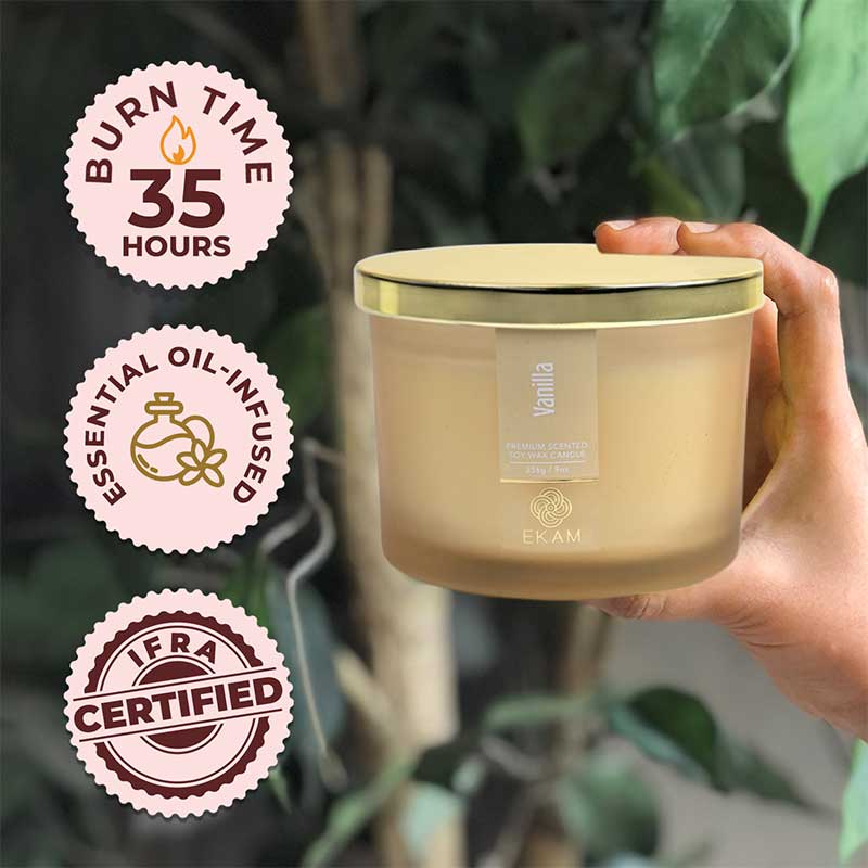 Vanilla 3 Wick Scented Candle