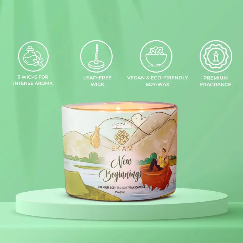 New Beginnings Scented 3 Wick Candle