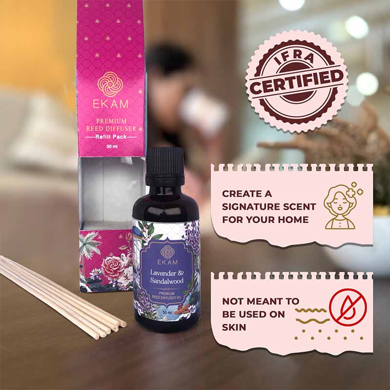 Lavender & Sandalwood 50ml Reed Diffuser Refill Gift Box