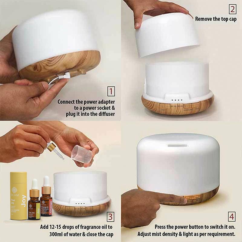 Aroma Diffuser - Model: YX-167 with Free True Joy, Change & Transform, Be Calm, and Self Love Wellness Oils