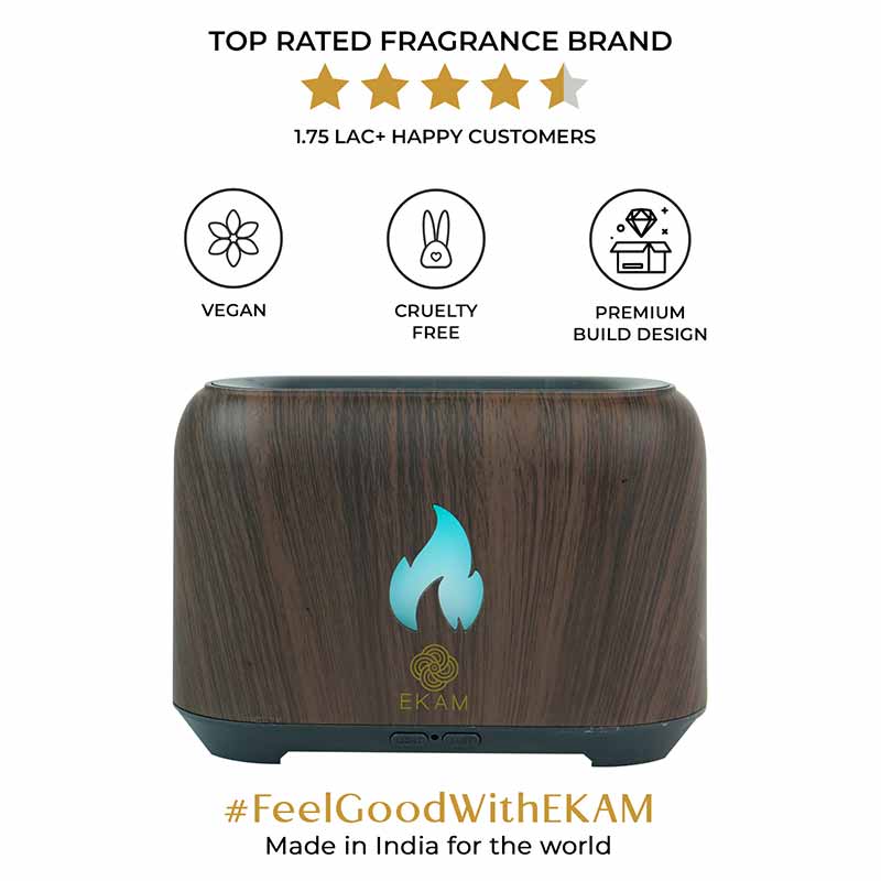 YX 1807 Dark Wood Flame Aroma Diffuser