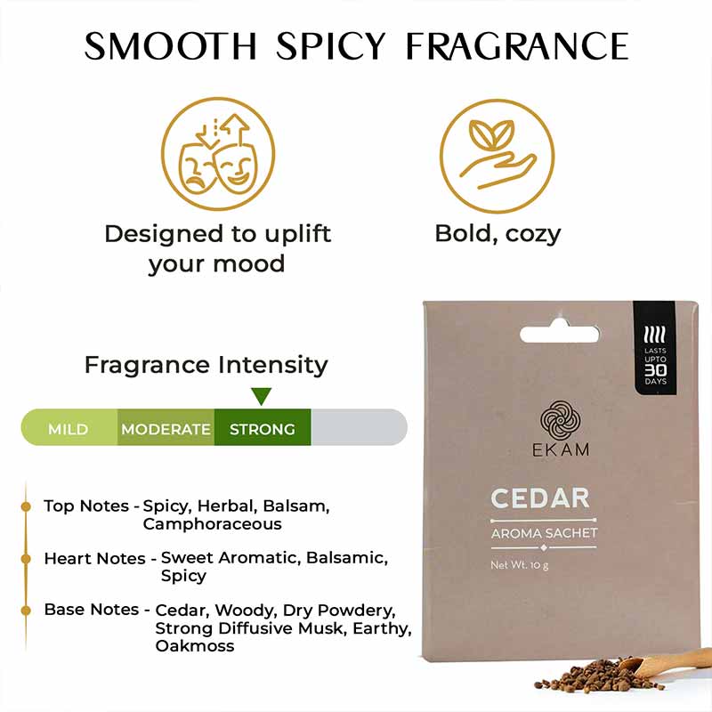 Combo Pack of 5 Cedar Scented Sachets