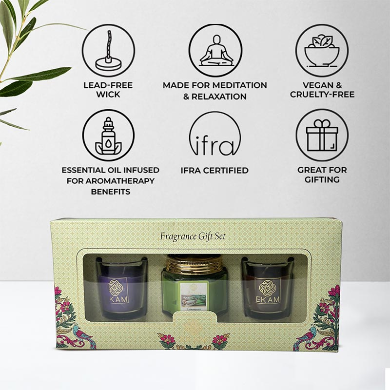 3 Pack Candle Gift Set | Lavender, Lemongrass, Mahogany